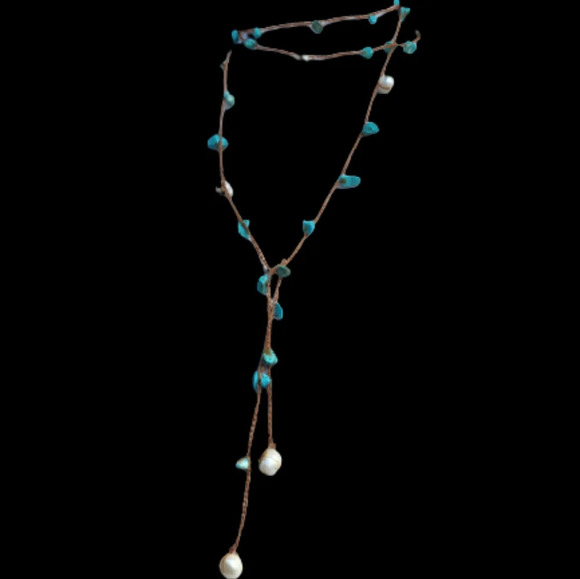 Turquoise Lariat Necklace‎ - Picture 3 of 16